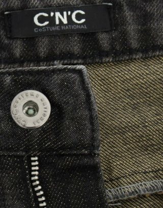 Graue Used-Jeans