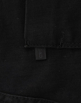 Schwarze Jeans mit geradem Bein