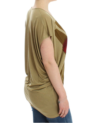 Camiseta de manga corta con estampado verde