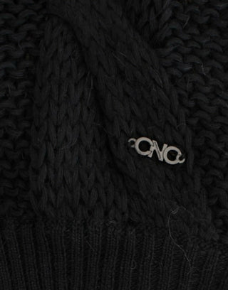 Cárdigan de punto negro sin mangas