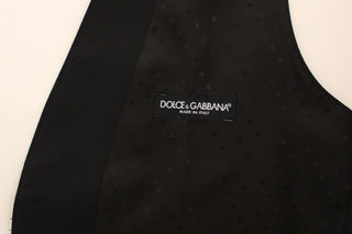 Blazer de vestido de lana y seda negra