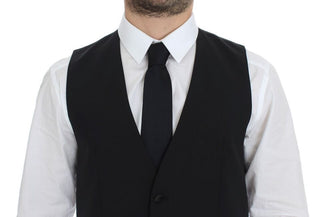 Blazer de vestido de lana y seda negra