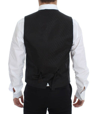 Blazer de vestido de lana y seda negra