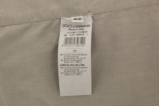 Beige Baumwoll-Seiden-Mischgewebe Kleid Weste Blazer