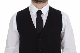 Chaleco de Vestido Negro de Algodón