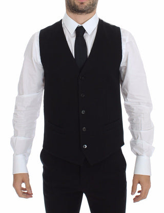 Chaleco de Vestido Negro de Algodón