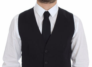 Chaleco de Vestido Azul de Algodón Elástico