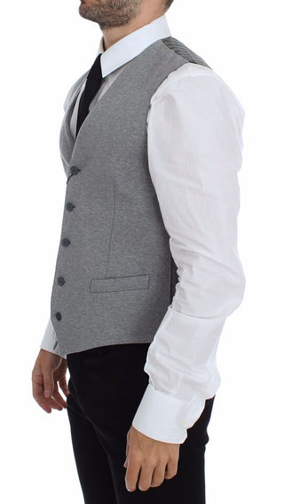 Blazer de vestido de algodón elástico gris