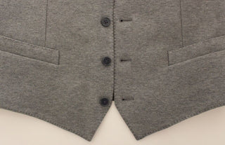 Blazer de vestido de algodón elástico gris