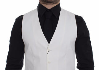 Weiße Weste aus Baumwoll-Seiden-Mix, Blazer
