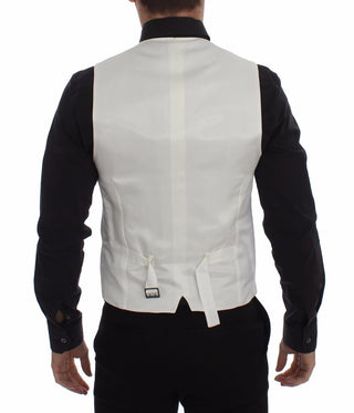 Weiße Weste aus Baumwoll-Seiden-Mix, Blazer