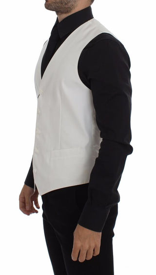 Weiße Weste aus Baumwoll-Seiden-Mix, Blazer
