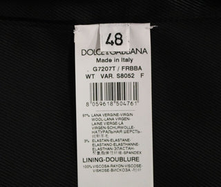 Chaleco de Vestido Gris de Lana con Logo a Rayas
