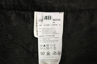 Chaleco de Vestido Negro de Lana con Logo a Rayas