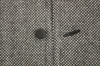 Chaleco de Vestido Gris de Mezcla de Algodón con Logo