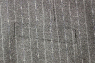 Chaleco de Vestido Gris de Lana con Logo a Rayas