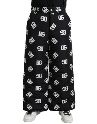 Schwarze Hose mit weitem Bein und DG-Print