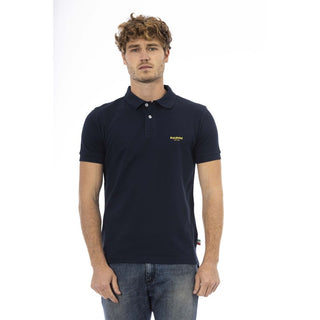 Blaues Polohemd aus Baumwolle