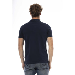 Blaues Polohemd aus Baumwolle