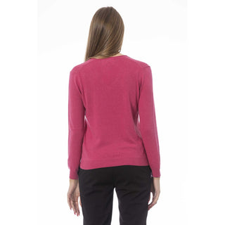 Damen-Kaschmirpullover in Fuchsia