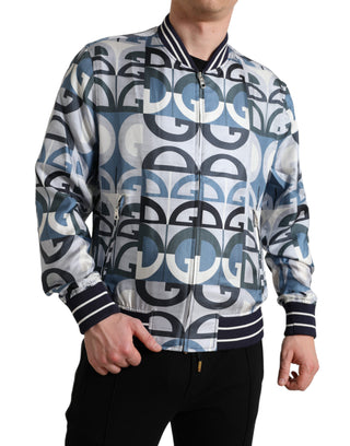 Mehrfarbige Bomberjacke mit Logodruck