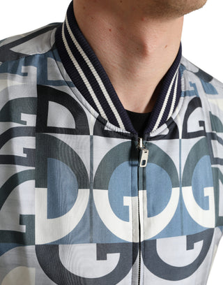 Mehrfarbige Bomberjacke mit Logodruck