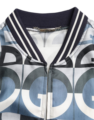 Mehrfarbige Bomberjacke mit Logodruck