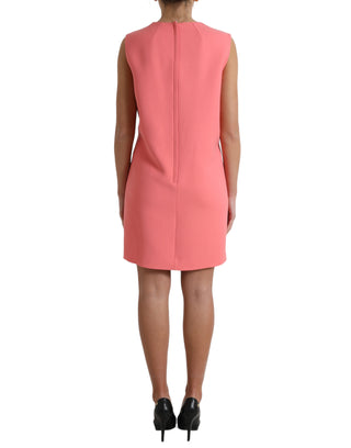 Pinkes ärmelloses Mini-Kleid aus Schurwolle