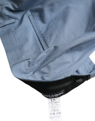 Bermudas para hombre de algodón azul cielo con dobladillo doblado