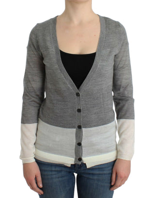 Graue leichte Strickjacke