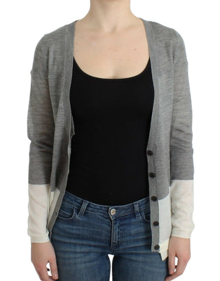 Graue leichte Strickjacke