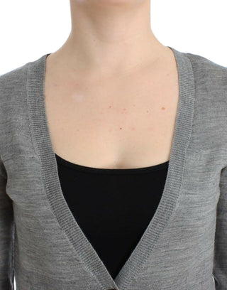 Graue leichte Strickjacke