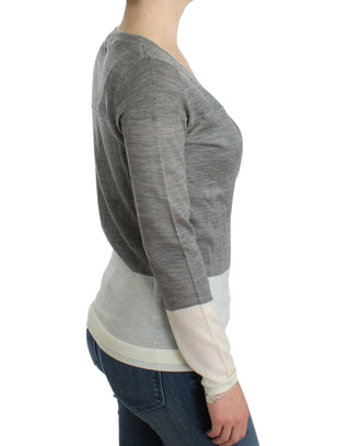 Graue leichte Strickjacke