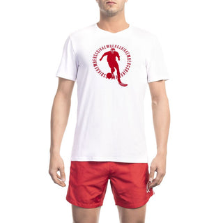 Camiseta blanca de algodón para hombre