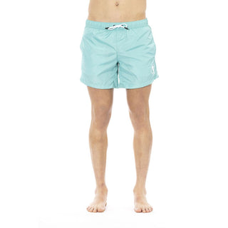 Black Polyester Men Swimsuit