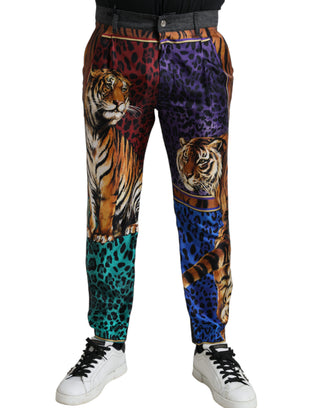 Multicolor-Tiger-Baumwolle Lockere Jeans