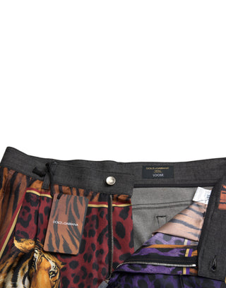 Multicolor-Tiger-Baumwolle Lockere Jeans