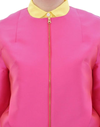 Jacke aus rosafarbenem Seidengemisch