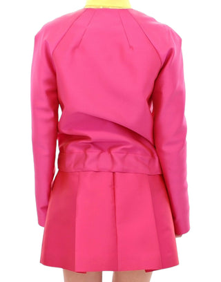 Jacke aus rosafarbenem Seidengemisch