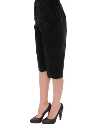 Pantalones cortos de algodón verde oscuro