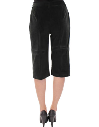 Pantalones cortos de algodón verde oscuro