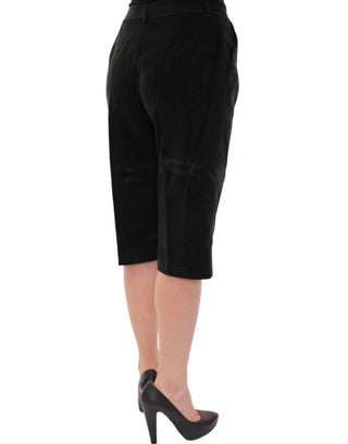 Pantalones cortos de algodón verde oscuro