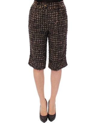 Mehrfarbige Woll-Shorts-Hose