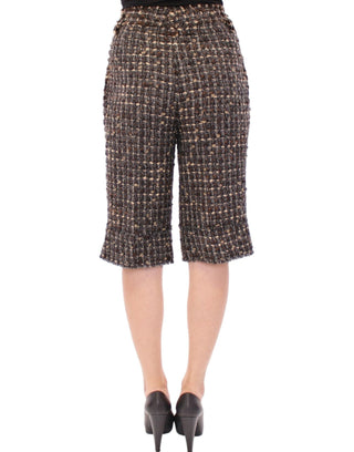 Mehrfarbige Woll-Shorts-Hose