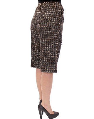 Mehrfarbige Woll-Shorts-Hose