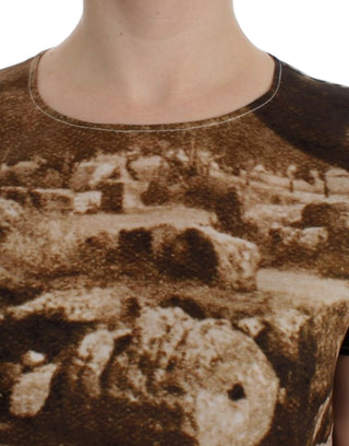 Blusa de seda Taormina marrón
