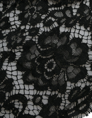 Vestido sheath negro con encaje y cristales