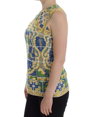 Mehrfarbiger Majolika-bestickter Pullover