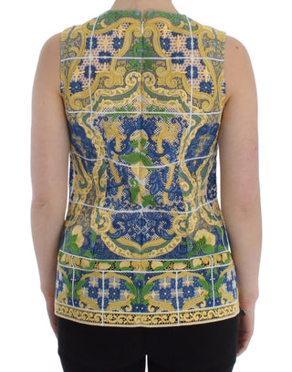 Mehrfarbiger Majolika-bestickter Pullover