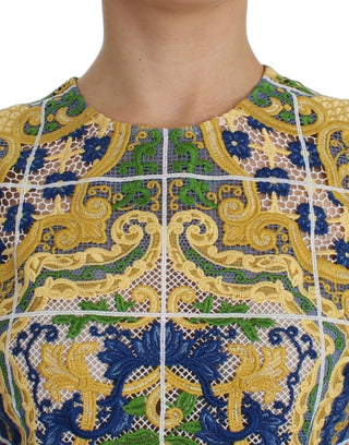Mehrfarbiger Majolika-bestickter Pullover